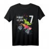 Kinder Geburtstag T-Shirt für 7-Jährige - Dinosaurier & Monster Truck Motiv für Jungen und Mädchen, klassisch geschnitten