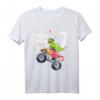 Kinder Geburtstag T-Shirt für 7-Jährige - Dinosaurier & Monster Truck Motiv für Jungen und Mädchen, klassisch geschnitten
