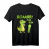 Kinder Geburtstags T-Shirt Roar Ich Bin 1 Dinosaurier – Süßes Dino-Outfit für den ersten Geburtstag von Jungen und Mädchen