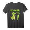 Kinder Geburtstags T-Shirt Roar Ich Bin 1 Dinosaurier – Süßes Dino-Outfit für den ersten Geburtstag von Jungen und Mädchen