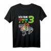 Kinder Geburtstagsshirt 3 Jahre Jungen Dinosaurier T-Rex - Lustiges Dino T-Shirt für Geburtstagsgeschenke, Weihnachten & Einschulung