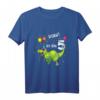 Kinder Geburtstag T-Shirt für Jungen und Mädchen mit 5 Dinosauriern - Klassisch geschnitten, doppelt genähter Saum