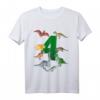 Kinder Geburtstagsshirt für 4 Jahre Dinosaurier Dino - Süßes T-Shirt für den Kindergeburtstag mit Dino-Motiv