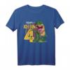 Kinder Dinosaurier 4 Geburtstag Deko - Ich bin 4 Dino Jungen T-Shirt für den Kindergeburtstag, Dino Party & Geschenkidee