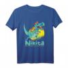 Kinder Dinosaurier T-Shirt mit Namen Nikita – Personalisierte Einschulung- und Geburtstagsgeschenk für Jungs