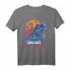 Dinosaurier Retro Synthwave T-Shirt - Stylisches Vaporwave Motiv für Fans & Retro Musikliebhaber