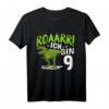 Kinder Dino Geburtstag T-Shirt für Jungen & Mädchen, 9 Jahre alt, Dino-Design für Geburtstagsfeiern & Dino-Partys