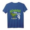 Kinder Dino Geburtstag T-Shirt für Jungen & Mädchen, 9 Jahre alt, Dino-Design für Geburtstagsfeiern & Dino-Partys