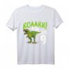 Kinder Dino Geburtstag T-Shirt für Jungen & Mädchen, 9 Jahre alt, Dino-Design für Geburtstagsfeiern & Dino-Partys