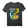 Kinder Dinosaurier T-Shirt zum 3. Geburtstag - Lustiges Dinosaurier Geschenk für Dreijährige