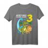 Kinder Dinosaurier T-Shirt zum 3. Geburtstag - Lustiges Dinosaurier Geschenk für Dreijährige