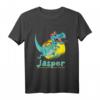 Kinder Jasper Geschenk Name Dinosaurier T-Shirt – Personalisierte Einschulungsgeschenke für Jungs zum Geburtstag