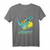 Kinder Jasper Geschenk Name Dinosaurier T-Shirt – Personalisierte Einschulungsgeschenke für Jungs zum Geburtstag