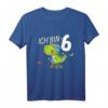 Kinder Dino Geburtstag - Ich bin 6 Jahre Dinosaurier Fahrrad T-Shirt für Jungen und Mädchen – Perfektes Geschenk zum 6. Geburtstag & Weihnachten