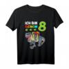 Kinder Geburtstagsshirt 8 Jahre Jungen Dinosaurier T-Rex - Lustiges Dino T-Shirt für Geburtstag, Weihnachten & Einschulung