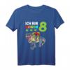 Kinder Geburtstagsshirt 8 Jahre Jungen Dinosaurier T-Rex - Lustiges Dino T-Shirt für Geburtstag, Weihnachten & Einschulung