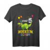 Kinder Dinosaurier T-Shirt für 5 Jahre Geburtstag - Lustiges Dino-Shirt für Jungen und Mädchen