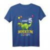 Kinder Dinosaurier T-Shirt für 5 Jahre Geburtstag - Lustiges Dino-Shirt für Jungen und Mädchen
