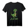Kinder Dino Dinosaurier Name Julian Jungen Geschenk T-Shirt - Personalisiertes Dino-Shirt für Geburtstage & Dino-Fans