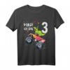 Kinder T-Shirt zum 3. Geburtstag mit Dinosaurier und Monster Truck Motiv für Jungen und Mädchen