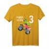 Kinder T-Shirt zum 3. Geburtstag mit Dinosaurier und Monster Truck Motiv für Jungen und Mädchen