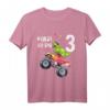 Kinder T-Shirt zum 3. Geburtstag mit Dinosaurier und Monster Truck Motiv für Jungen und Mädchen