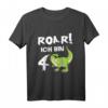 Kinder Geburtstag T-Shirt für 4 Jahre Junge mit Dinosaurier Motiv - Lustiges Dino Geschenk für den Kindergeburtstag