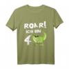 Kinder Geburtstag T-Shirt für 4 Jahre Junge mit Dinosaurier Motiv - Lustiges Dino Geschenk für den Kindergeburtstag