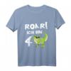 Kinder Geburtstag T-Shirt für 4 Jahre Junge mit Dinosaurier Motiv - Lustiges Dino Geschenk für den Kindergeburtstag