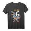 Kinder 6. Geburtstag T-Shirt für Jungen mit Dinosaurier & Roboter T-Rex Design – Perfektes Geschenk für Dino-Fans & Dino-Party