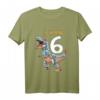 Kinder 6. Geburtstag T-Shirt für Jungen mit Dinosaurier & Roboter T-Rex Design – Perfektes Geschenk für Dino-Fans & Dino-Party