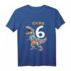 Kinder 6. Geburtstag T-Shirt für Jungen mit Dinosaurier & Roboter T-Rex Design – Perfektes Geschenk für Dino-Fans & Dino-Party
