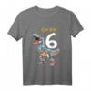 Kinder 6. Geburtstag T-Shirt für Jungen mit Dinosaurier & Roboter T-Rex Design – Perfektes Geschenk für Dino-Fans & Dino-Party