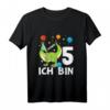 Kinder Geburtstag T-Shirt für 5 Jahre Junge - Dinosaurier Ich bin 5 Geschenk für Geburtstag, Party & Geburtstagskind