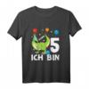Kinder Geburtstag T-Shirt für 5 Jahre Junge - Dinosaurier Ich bin 5 Geschenk für Geburtstag, Party & Geburtstagskind