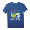 Kinder Geburtstag T-Shirt für 5 Jahre Junge - Dinosaurier Ich bin 5 Geschenk für Geburtstag, Party & Geburtstagskind