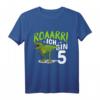 Kinder 5. Geburtstag Dino Dinosaurier T-Shirt - Cooles Geburtstagsoutfit für Dino-Fans und Dino-Motto-Partys