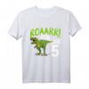 Kinder 5. Geburtstag Dino Dinosaurier T-Shirt - Cooles Geburtstagsoutfit für Dino-Fans und Dino-Motto-Partys
