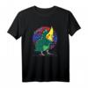 Papagei ästhetischer Vaporwave Nymphensittich Dinosaurier T-Shirt – Lustiges Geschenk für Vogel- und Meme-Fans, Retro-Design