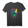 Papagei ästhetischer Vaporwave Nymphensittich Dinosaurier T-Shirt – Lustiges Geschenk für Vogel- und Meme-Fans, Retro-Design