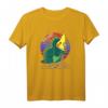 Papagei ästhetischer Vaporwave Nymphensittich Dinosaurier T-Shirt – Lustiges Geschenk für Vogel- und Meme-Fans, Retro-Design