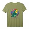 Papagei ästhetischer Vaporwave Nymphensittich Dinosaurier T-Shirt – Lustiges Geschenk für Vogel- und Meme-Fans, Retro-Design