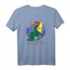 Papagei ästhetischer Vaporwave Nymphensittich Dinosaurier T-Shirt – Lustiges Geschenk für Vogel- und Meme-Fans, Retro-Design