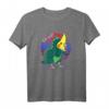Papagei ästhetischer Vaporwave Nymphensittich Dinosaurier T-Shirt – Lustiges Geschenk für Vogel- und Meme-Fans, Retro-Design