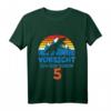 Kinder Geburtstagsshirt 5 Jahre Junge Dinosaurier - Lustiges Dino T-Shirt mit 'Vorsicht, ich bin schon 5' für Dino-Fans
