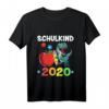 Kinder Schulkind 2020 Dino T-Rex Jungen Dinosaurier Einschulung T-Shirt – Lustiges Schulanfangsgeschenk für den ersten Schultag