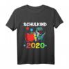 Kinder Schulkind 2020 Dino T-Rex Jungen Dinosaurier Einschulung T-Shirt – Lustiges Schulanfangsgeschenk für den ersten Schultag