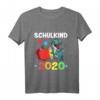 Kinder Schulkind 2020 Dino T-Rex Jungen Dinosaurier Einschulung T-Shirt – Lustiges Schulanfangsgeschenk für den ersten Schultag