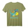 Kinder Merlin Geschenk Name Dinosaurier T-Shirt – Personalisierte Einschulungsgeschenke für Jungs zum Schulanfang