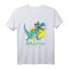 Kinder Merlin Geschenk Name Dinosaurier T-Shirt – Personalisierte Einschulungsgeschenke für Jungs zum Schulanfang